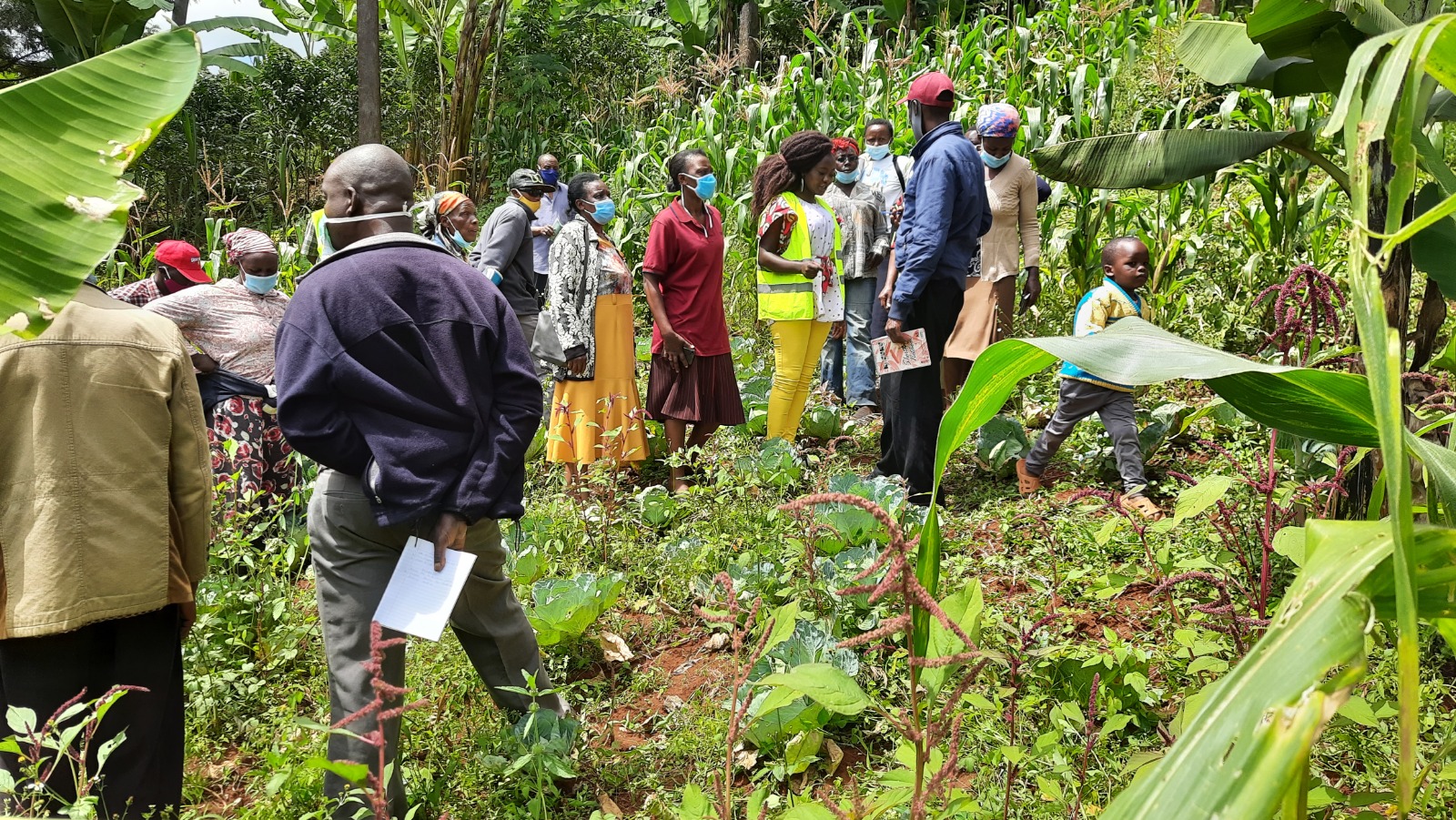 Community members at a BWI field visit